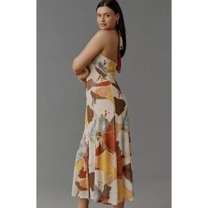 Sarah Hann Blythe Halter Mesh Midi Dress